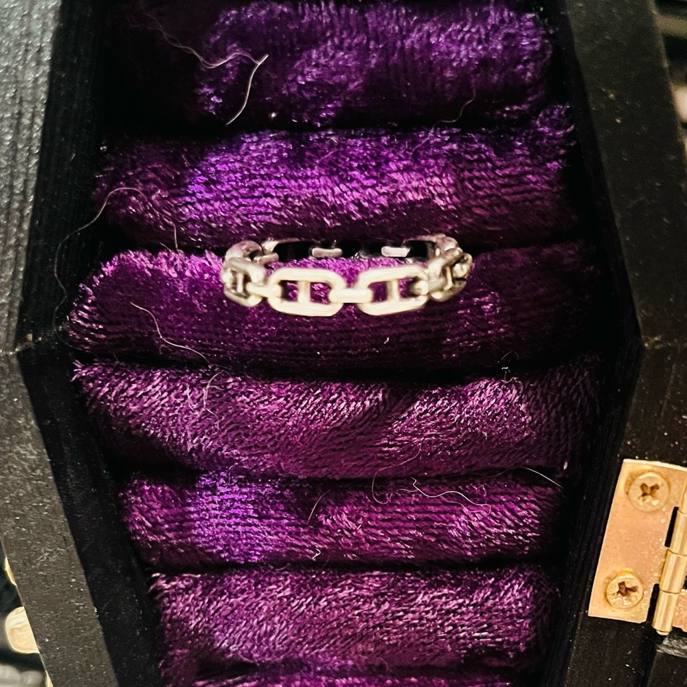 Chain of Fools sterling silver ring - Picture 3 of 6
